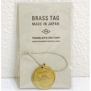 Traveler's Factory JAPAN Mt Fuji Notebook Brass Tag Charm NEW